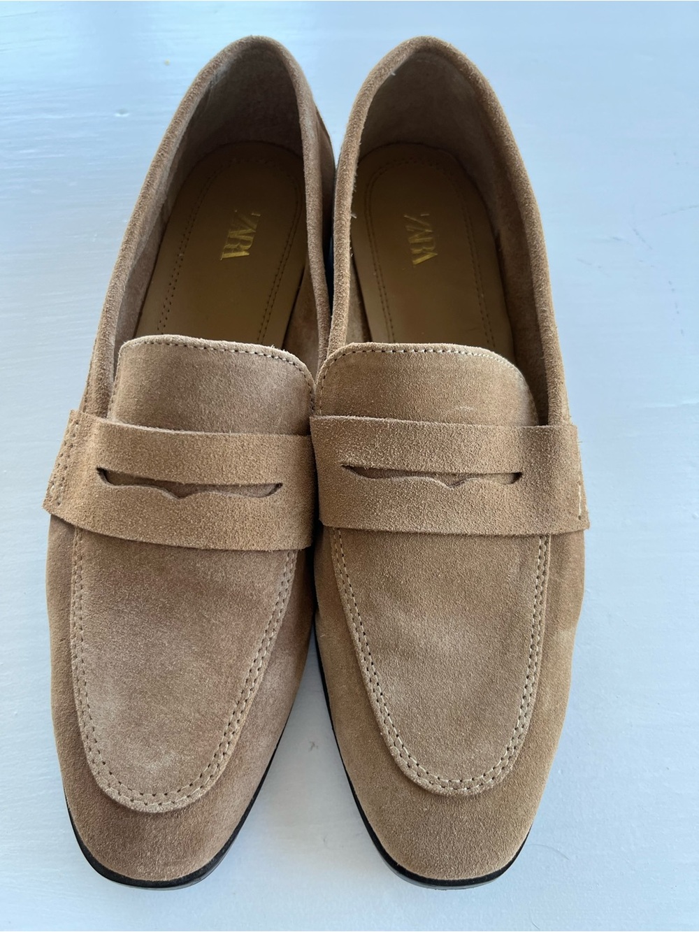 Real Suede Loafers from Zara Size 9/EU40